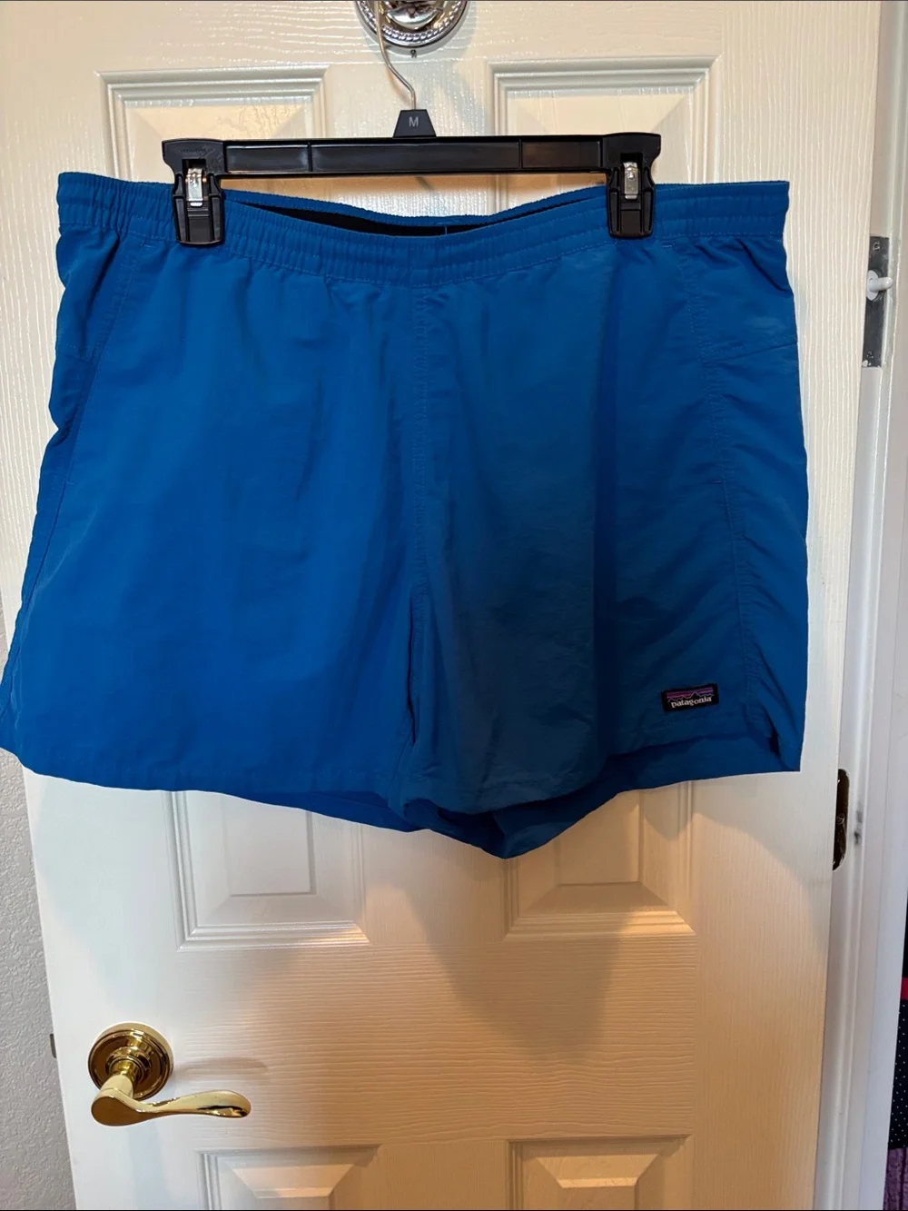 Patagonia Women's Baggies Shorts 5" Ocean Shore Blue Quick Dry Large L - Picture 2 of 6